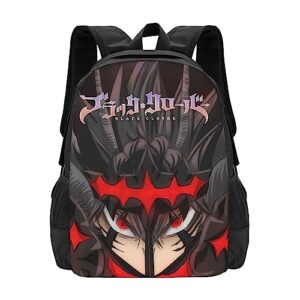 kewrjfwa anime black clover backpack canvas backpack for man women daily quick drying simple cartoon bags office travel backpack