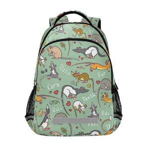 alaza fancy rat cute animals backpack for students boys girls travel daypack