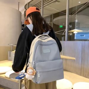 MAGSKY Aesthetic Backpack Cute Kawaii Backpack Large Capacity Casual Travel Mochilas Daypacks (Blue)