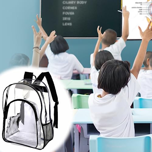 xrlsg Personalized Clear Backpack for Girls Boys Custom Name PVC Transparent Backpacks Perfect for School Office - Initial & Name 1