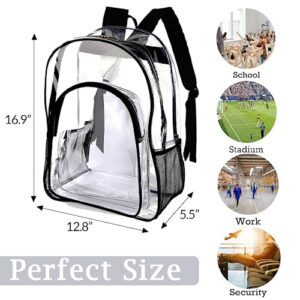 xrlsg Personalized Clear Backpack for Girls Boys Custom Name PVC Transparent Backpacks Perfect for School Office - Initial & Name 1