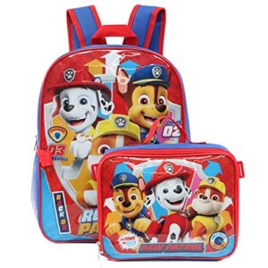 nickelodeon boys' paw patrol backpack with lunch (chase marshall rubble)