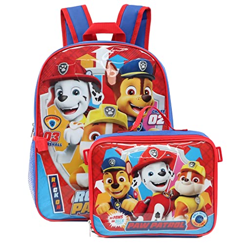 Nickelodeon Boys' Paw Patrol Backpack with Lunch (Chase Marshall Rubble)