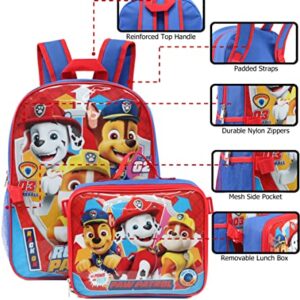 Nickelodeon Boys' Paw Patrol Backpack with Lunch (Chase Marshall Rubble)