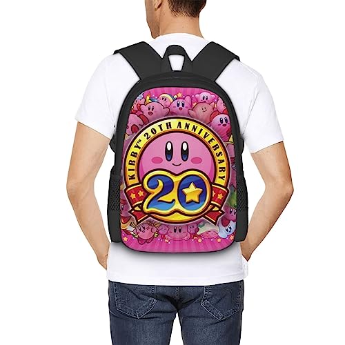 CUTEK Anime Gaming Backpack Cute Large Capacity Sports Daypack Lightweight Travel Shoulders Bag Travel Bags For Kir-By Fans