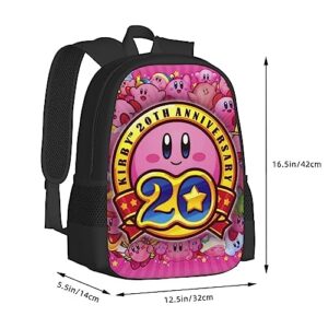 CUTEK Anime Gaming Backpack Cute Large Capacity Sports Daypack Lightweight Travel Shoulders Bag Travel Bags For Kir-By Fans