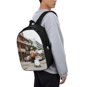 buxvhre Custom Backpack Personalized Men and Women Travel Knapsack Add Your Photo Text Logo Customized Laptop Bag for Work