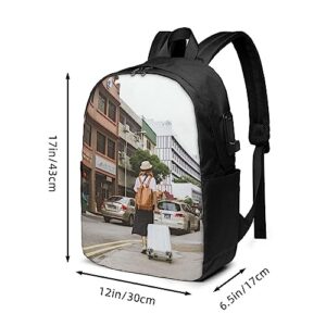 buxvhre Custom Backpack Personalized Men and Women Travel Knapsack Add Your Photo Text Logo Customized Laptop Bag for Work