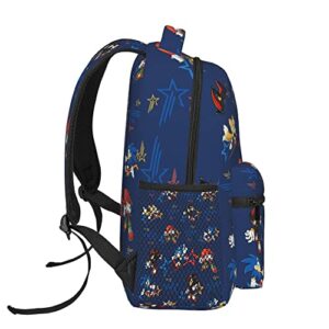 TopJianyu Cartoon Backpack For Boys Teen Blue Backpacks Cute Bookbag Lightweight Casual Daypack Travel Bag