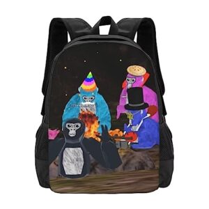 gorilla tag backpacks cartoon backpack casual travel laptop large capacity laptop backpack gorilla tag fan gift - monkey backpack