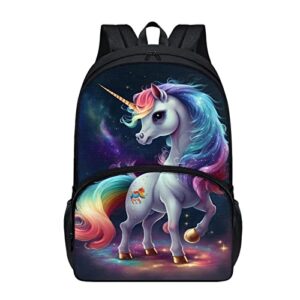 dmoyala unicorn backpack backpack for boys school kids galaxy universe bookbag elementary book bag girls simple daypack rucksack