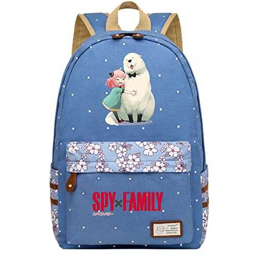 Student Water Resistant Bookbag,Anya Forger Travel Bag Spy Family Lightweight Daypack for Teenager