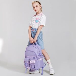 abshoo Kids Backpack For School Girls Kindergarten Elementary Bookbag School Bag (Purple)