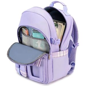 abshoo Kids Backpack For School Girls Kindergarten Elementary Bookbag School Bag (Purple)