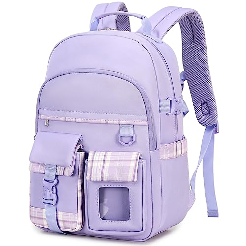 abshoo Kids Backpack For School Girls Kindergarten Elementary Bookbag School Bag (Purple)