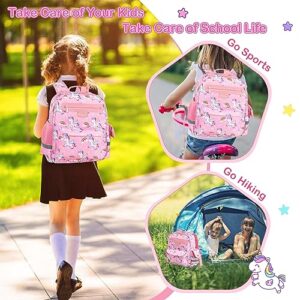 Ceadyxiao Unicorn Toddler Backpack for Girls 4-6 | Preschool Rainbow Backpack For Girl | Pink Kindergarten School Book Bag | Adjustable Padded Straps & Loop for Lunch Bag