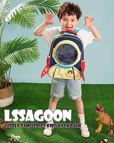 LSSAGOON Astronaut Kids Backpack for Toddler Girls, Cute Bookbag for 6~12 Year Olds for School, Birthday, Xmas Gifts, Bag for Elementary School