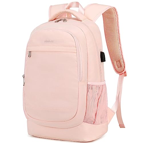 abshoo Lightweight Travel Backpack For School Women Girls Laptop Backpack College Water Resistant Daypack Bookbag (Pink)