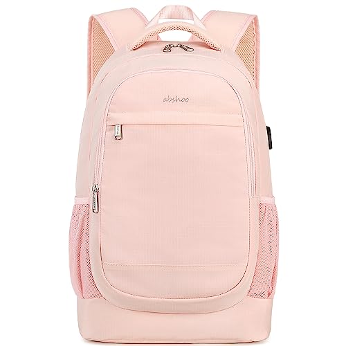 abshoo Lightweight Travel Backpack For School Women Girls Laptop Backpack College Water Resistant Daypack Bookbag (Pink)