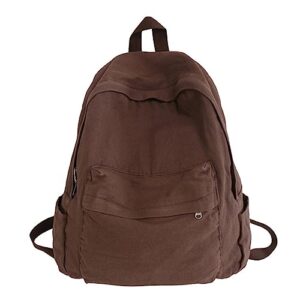 bilipopx aesthetic backpack kawaii cute simple vintage backpack for men and women (brown)