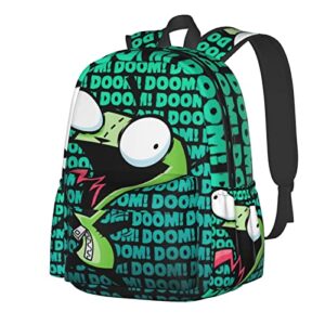 conpelson backpacks invader anime zim adjustable laptop backpack double shoulder bag for women men climbing shopping work