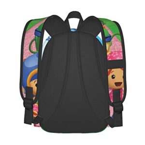 CONPELSON Backpacks Team Anime Umizoomi Adjustable Laptop Backpack Double Shoulder Bag for Women Men Climbing Shopping Work