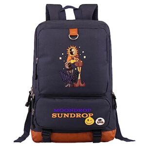 gengx big capacity travel bagpack novelty sundrop and moondrop daypack-laptop rucksack lightweight book bag for student
