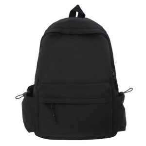 nioryuz cute backpack basic office laptop travel lightweight small preppy (black)