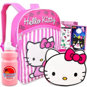 hello kitty backpack and lunch box set for girls - bundle with 16” hello kitty backpack, lunch bag, water bottle, stickers, more | hello kitty school backpack for girls