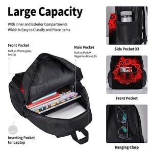 ORPJXIO Backpack 3 Piece Set The Seven Anime Deadly Sins Laptop Backpack Pencil Case Lunch Bag Combination For Travel Work Camping