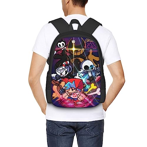 MAPH Fri-day Ni-ght Fun-kin Backpack Travel Laptop Backpacks Large Capacity Multifunction Adjustable Straps Daypack Fashion Classical Basic Bag For Game Fans Gifts