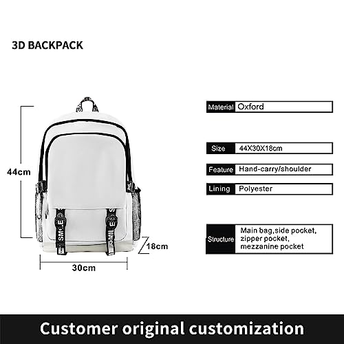 Mashle Magic and Muscles Anime Shoulders Backpack Women Men Harajuku Daypack Travel Bag