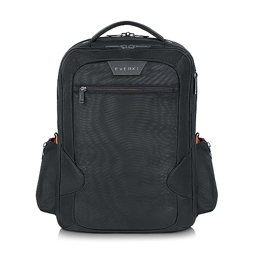 EVERKI Studio Expandable Laptop Backpack – Bag Made from Plastic Bottles for Up to 15-inch Laptop/MacBook, Black