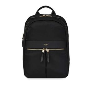 knomo mini beaufort beauchamp m 12inch backpack womens for tablet, laptop bag for work, travel daypack purse,black