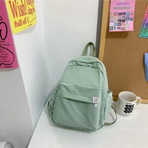 Kawaii Backpack with Cute Accessories Kawaii Aesthetic Backpack with Bag Charm Available in Pastel Colors (Green)