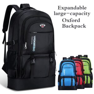 TTEDMO 2023 New Expandable Large-Capacity Oxford Backpack, 65 Liters Expandable Large-Capacity Oxford Backpack (Black)