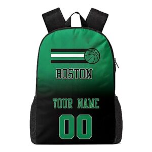 boston custom backpack high capacity,add personalized name and number, backpack for men women,basketball bags for teenagers