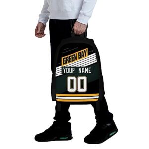 KREDE Green Bay Backpack Personalized Bags for Men Women Gifts