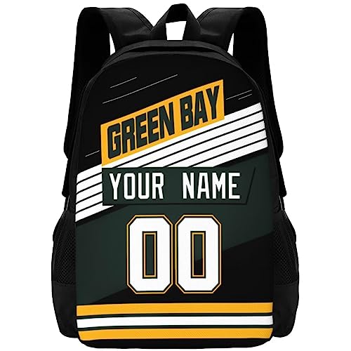 KREDE Green Bay Backpack Personalized Bags for Men Women Gifts