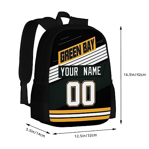 KREDE Green Bay Backpack Personalized Bags for Men Women Gifts