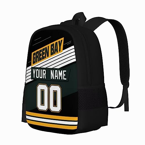 KREDE Green Bay Backpack Personalized Bags for Men Women Gifts