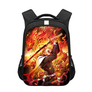 sorva teen demon slayer student daypack lightweight durable canvas knapsack water resistant bookbag for travel,outdoor