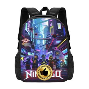 milx ninja anime multi-functional backpack laptop shoulder bag backpack with adjustable strap casual high capacity 17 inch daypack gifts