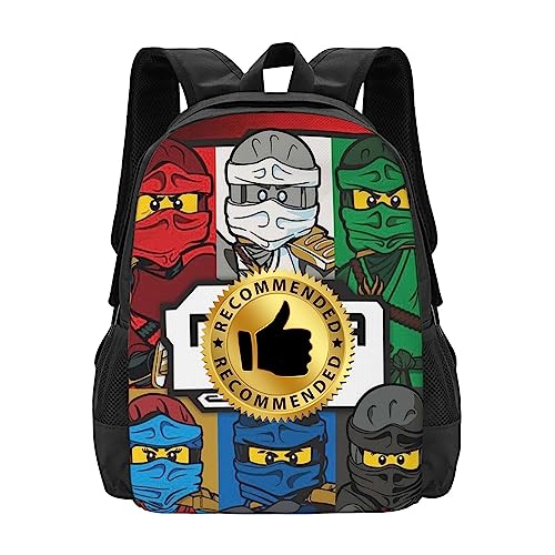 MILX Ninja Anime Backpack 3d Printing Character Pattern Backpack Cartoon Backpack Lightweight Backpack Casual Daypack Ninja Anime Fan Gift