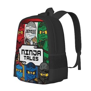 MILX Ninja Anime Backpack 3d Printing Character Pattern Backpack Cartoon Backpack Lightweight Backpack Casual Daypack Ninja Anime Fan Gift