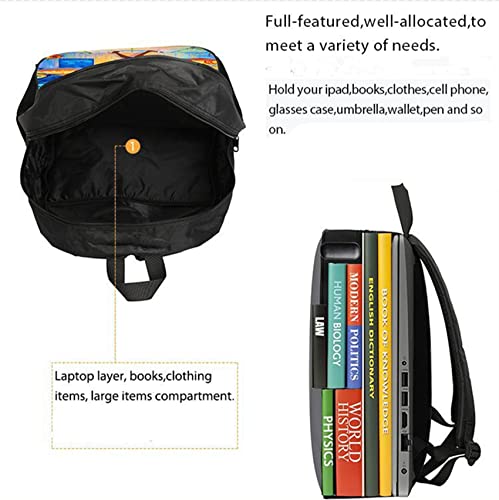 Kylian Mbappe Graphic Laptop Bagpack,Student Waterproof Bookbag Casual Travel Knapsack Teen