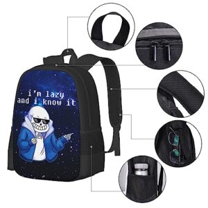 Wiqodme Un-der_tale Sans Backpack Men Women Computer Bag Laptop Daypack for Casual Travel