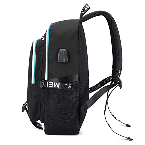 Unisex Kylian Mbappe Graphic Bookbag Lightweight Travel Knapsack,Casual Daypack with USB Charging Port