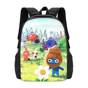 racek durable anime backpacks novelty 3d printed laptop backpack travel camping hiking daypack pik-min shoulders bag for men women
