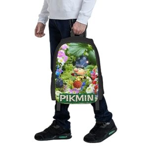 RACEK Fashion Game Pik-min Backpack Cartoon Lightweight Travel Computer Bag Casual Daypack Cute Daybag With Adjustable Straps For Unisex